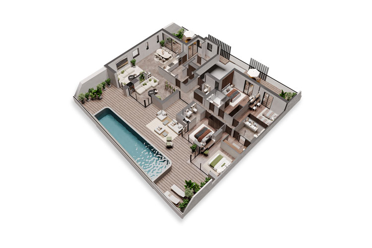 PENTHOUSE 4 CHAMBRES - The Green Domain