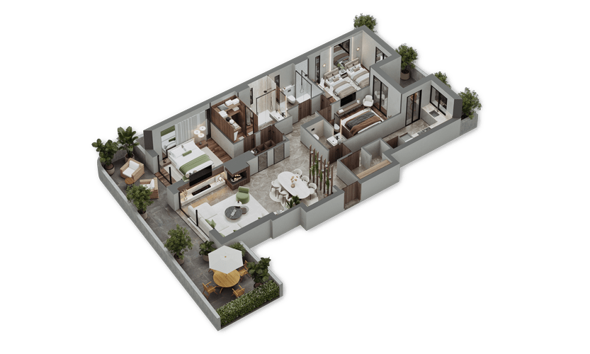 OASIS SIMPLEX 3 CHAMBRES - The Green Domain