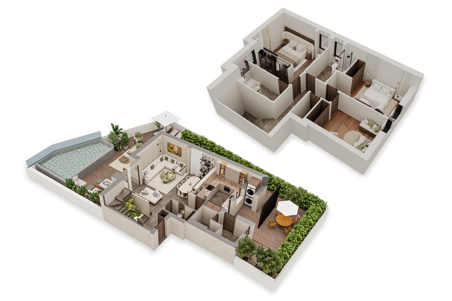 SKYLINE DUPLEX 3 CHAMBRES - The Green Domain